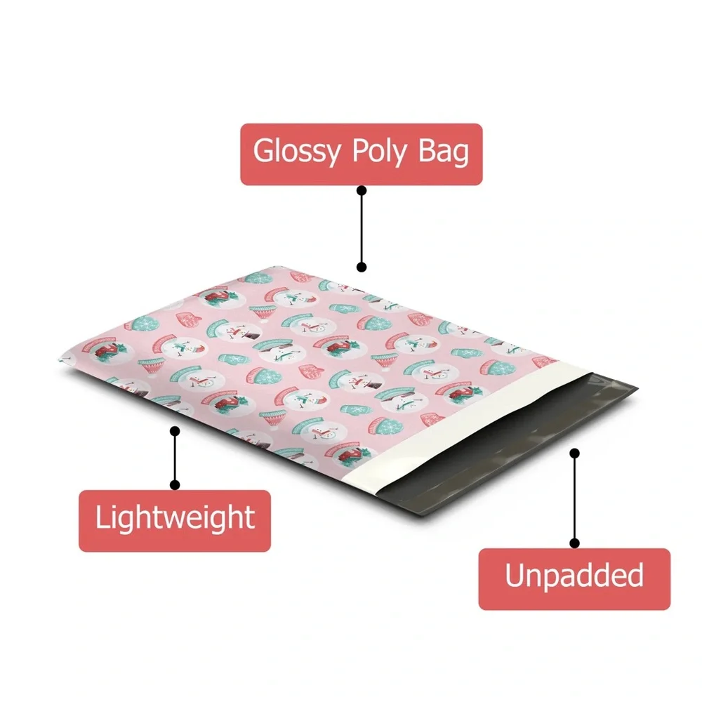 Christmas Snow globes Poly Mailers 10x13 Pack of 25 - Picture 5 of 10
